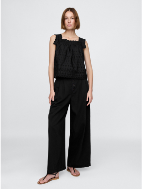 Women's High Rise Pleated Trousers