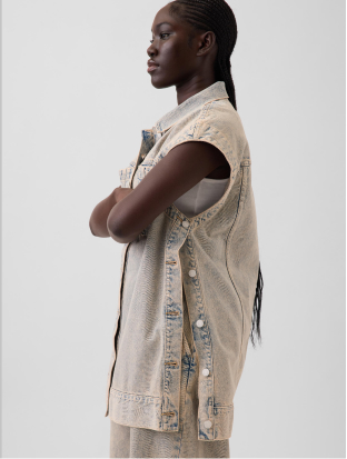 Denim Oversized Vest