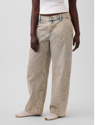 Low Rise Baggy Barrel Jeans