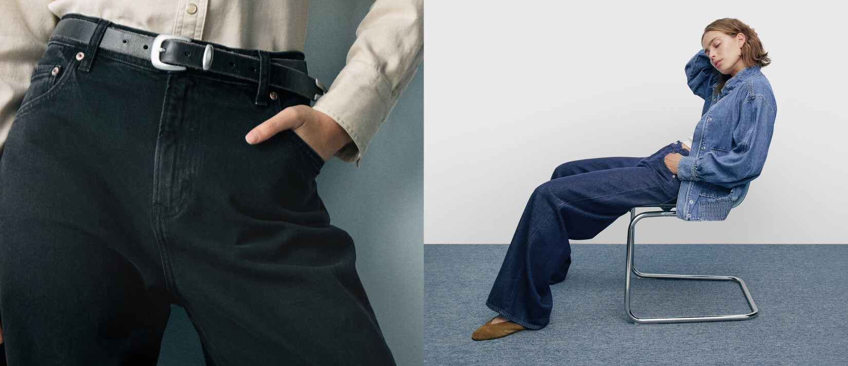 How to wear wide leg jeans